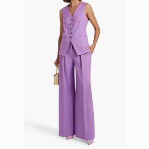 New VERONICA BEARD sz 4 SONIA Pleated Wide-Legged PANTS